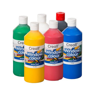 Creall | Fensterfarbe 500ml Flasche Abwaschbar Wasserbasiert