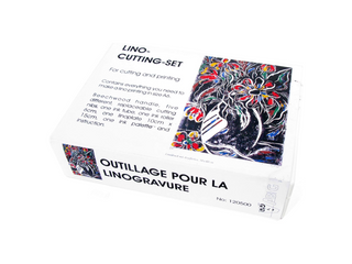 ABIG | Lino Linolschnitt Set komplett mit Werkzeug, Farbe & Linolplatte - Racher