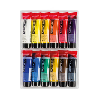 Amsterdam | Acrylic – Acrylfarben Set 12 × 20 ml, hochpigmentiert & lichtecht - Racher