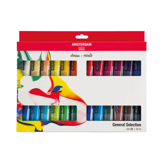 Amsterdam | Acrylic Acrylfarben Set 24 × 20 ml, hochpigmentiert & lichtecht - Racher