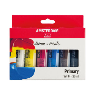 Amsterdam | Acrylic Acrylfarben Set 6 × 20 ml hochpigmentiert & lichtecht - Racher
