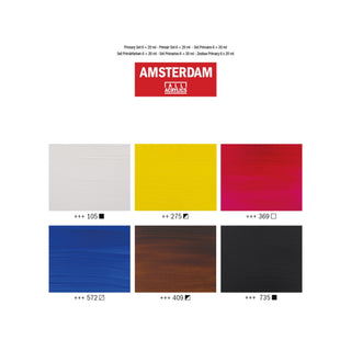 Amsterdam | Acrylic Acrylfarben Set 6 × 20 ml hochpigmentiert & lichtecht - Racher