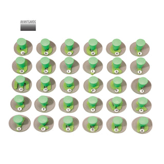 Avantgarde | Mega-Stempel Set Kleinbuchstaben A–Zl für Bastelprojekte & Schriftgestaltung - Racher