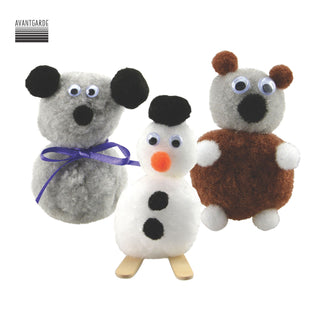 Avantgarde | Pompons Bastelkugeln Kunstfaser Multicolor & Erdtöne - Racher