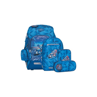 Beckmann | Schulrucksack-Set Active Air FLX 6-teilig - Blue Lightning - Racher
