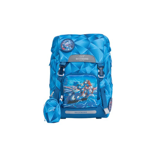 Beckmann | Schulrucksack-Set Classic 6-teilig - Blue Lightning - Racher