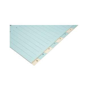 Biella | Ordner-Register Vollformat A4 blau/gelb mit Indexdruck, 10-teilig nummeriert - Racher