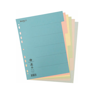 Biella | Ordner-Register Vollformat A4 farbig mit Indexdruck, 6-teilig - Racher