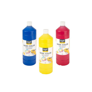 Creall | Basic Color Plakatfarbe 1 L Wasserbasiert & deckend, Schnell trocknend - Racher