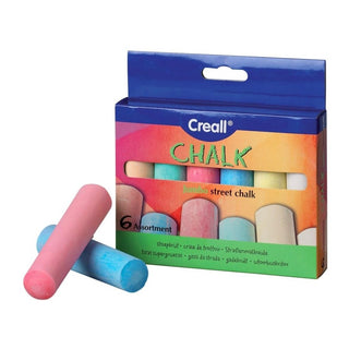 Creall | Chalk Jumbo Street Chalk Kreidestifte 6-Set Pigmentkreide Wasserlöslich - Racher