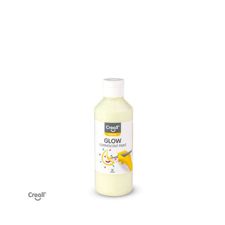 Creall | Glow Nachtleuchtfarbe 250ml Wasserfest, Hohe Deckkraft, Leuchtet im Dunkeln - Racher