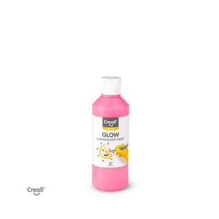 Creall | Glow Nachtleuchtfarbe 250ml Wasserfest, Hohe Deckkraft, Leuchtet im Dunkeln - Racher
