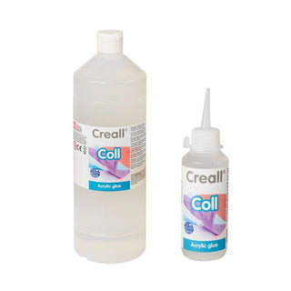 Creall | Glueing Coll Vielseitiger Bastelleim Transparent, Stark haftend & wasserbasiert - Racher