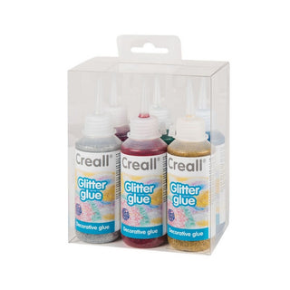 Creall | Glueing Glitter Glitzerleim 6-Set - Glitzerkleber auf Wasserbasis - Racher