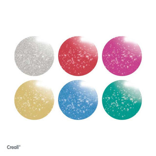 Creall | Glueing Glitter Glitzerleim 6-Set - Glitzerkleber auf Wasserbasis - Racher