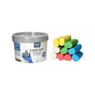 Creall | Modelling Therm Soft Modelliermasse auf Kunststoffbasis Weich & leicht formbar, Ofenhärtend - Racher