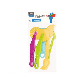 Creall | Modelling Tools 5-teiliges Modellierwerkzeug-Set für Knete & Modelliermass - Racher