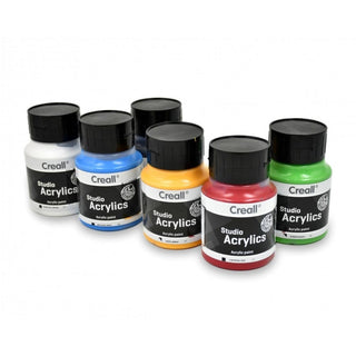 Creall | Studio Acrylics Acrylfarbe 500ml Flasche Wasserbasiert, schnell trocknend, Wasserfest & Mischbar - Racher