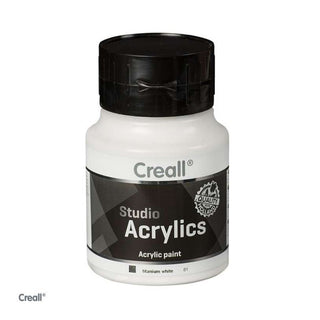 Creall | Studio Acrylics Acrylfarbe 500ml Flasche Wasserbasiert, schnell trocknend, Wasserfest & Mischbar - Racher