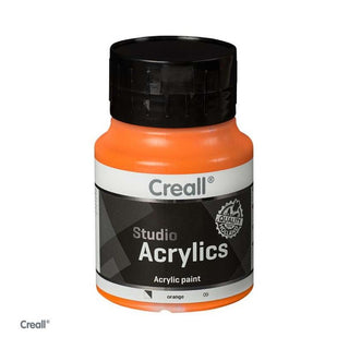 Creall | Studio Acrylics Acrylfarbe 500ml Flasche Wasserbasiert, schnell trocknend, Wasserfest & Mischbar - Racher