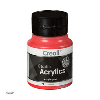 Creall | Studio Acrylics Acrylfarbe 500ml Flasche Wasserbasiert, schnell trocknend, Wasserfest & Mischbar - Racher