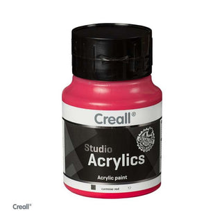 Creall | Studio Acrylics Acrylfarbe 500ml Flasche Wasserbasiert, schnell trocknend, Wasserfest & Mischbar - Racher