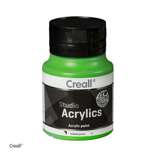 Creall | Studio Acrylics Acrylfarbe 500ml Flasche Wasserbasiert, schnell trocknend, Wasserfest & Mischbar - Racher
