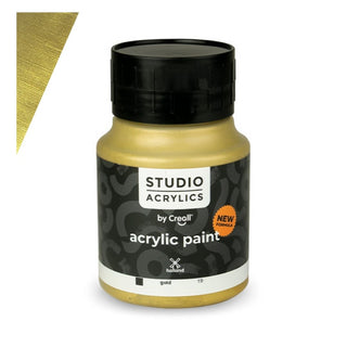 Creall | Studio Acrylics Acrylfarbe 500ml Flasche Wasserbasiert, schnell trocknend, Wasserfest & Mischbar - Racher