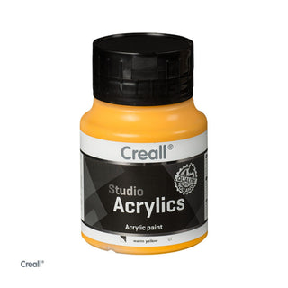 Creall | Studio Acrylics Acrylfarbe 500ml Flasche Wasserbasiert, schnell trocknend, Wasserfest & Mischbar - Racher