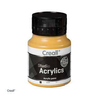 Creall | Studio Acrylics Acrylfarbe 500ml Flasche Wasserbasiert, schnell trocknend, Wasserfest & Mischbar - Racher