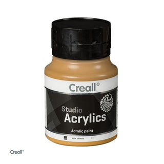 Creall | Studio Acrylics Acrylfarbe 500ml Flasche Wasserbasiert, schnell trocknend, Wasserfest & Mischbar - Racher