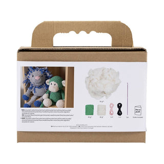 Creativ Company | Amigurumi Affe Häkelset DIY Baumwolle grün creme - Racher
