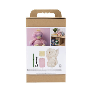 Creativ Company | Amigurumi Entchen Häkelset DIY Baumwolle hellpink hellgelb - Racher