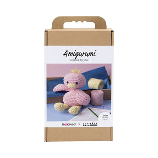 Creativ Company | Amigurumi Entchen Häkelset DIY Baumwolle hellpink hellgelb - Racher