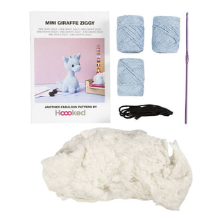 Creativ Company | Amigurumi Giraffe Häkelset DIY Baumwolle hellblau - Racher