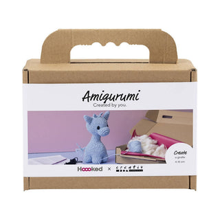 Creativ Company | Amigurumi Giraffe Häkelset DIY Baumwolle hellblau - Racher