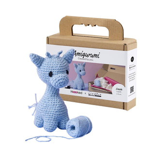 Creativ Company | Amigurumi Giraffe Häkelset DIY Baumwolle hellblau - Racher