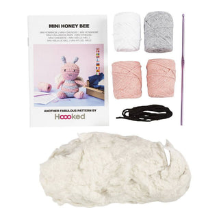 Creativ Company | Amigurumi Honigbiene Häkelset DIY Baumwolle Pastellfarben - Racher