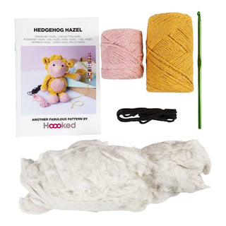 Creativ Company | Amigurumi Igel Häkelset DIY Baumwolle hellrosa warmgelb - Racher