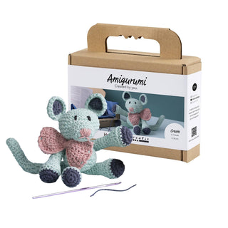 Creativ Company | Amigurumi Maus Häkelset DIY Baumwolle mint - Racher