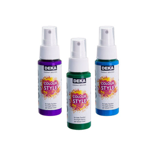 Deka | ColourStyle Textilsprühfarbe 50 ml – leuchtende Stofffarbe für helle Textilien - Racher