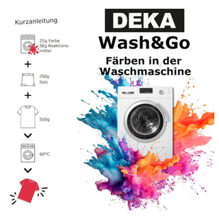 Deka | Wash&Go Waschmaschinenfarbe intensive Textilfarbe für helle Naturfasern - Racher