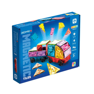 GEOMAG | Magnetic Tiles Gems Fahrzeuge 24 Teile - Racher