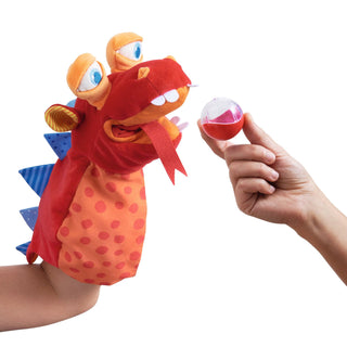 HABA  | Handpuppe Allesfresser Kuschelweiche Handpuppe für Puppentheater - Racher