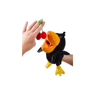 HABA  | Handpuppe Rabe Theo - Kuschelweiche Handpuppe für Puppentheater - Racher
