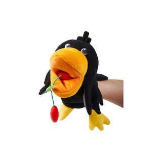 HABA  | Handpuppe Rabe Theo - Kuschelweiche Handpuppe für Puppentheater - Racher