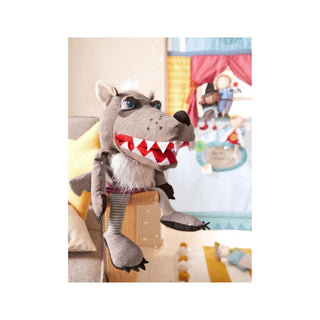 HABA  | Handpuppe Wolf Grisbert - Kuschelweiche Handpuppe für Puppentheater - Racher