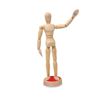 HONSELL | Magnet-Modellpuppe aus Holz bewegliche Zeichenpuppe 20 cm - Racher