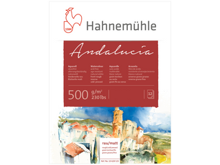 Hahnemühle | Andalucia Aquarellblock Naturweiss, vorne rau / hinten matt - Racher
