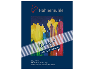 Hahnemühle | College Acryl Malpapier Naturweiss Acrylmalkarton feinstrukturierte Oberfläche - Racher